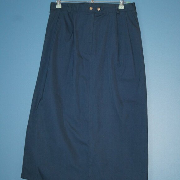 Orvis Navy Blue Women's Skirt Modest Made in the USA Size 14 - Picture 4 of 16